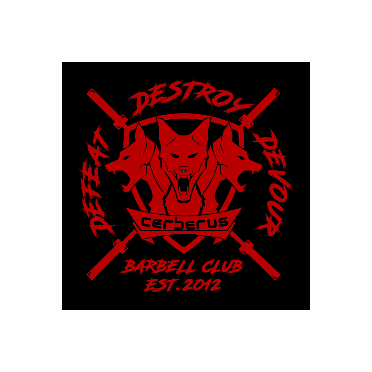 CERBERUS Barbell Club (Black) Banner